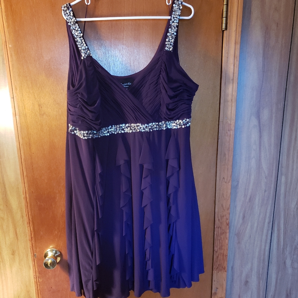 Plum purple cocktail dress